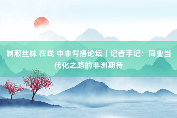 制服丝袜 在线 中非勾搭论坛｜记者手记：同业当代化之路的非洲期待