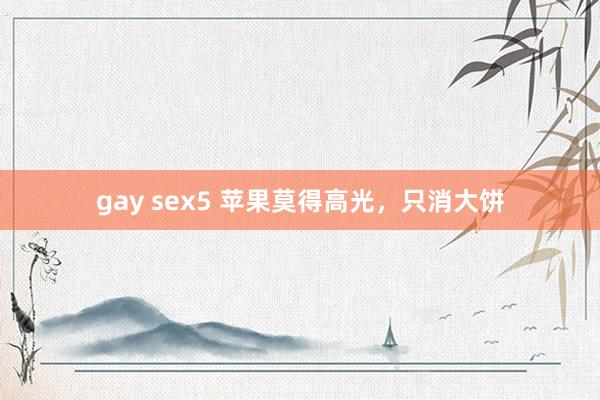 gay sex5 苹果莫得高光，只消大饼