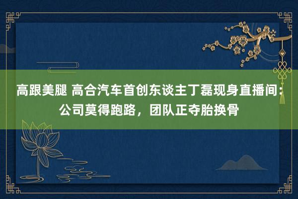 高跟美腿 高合汽车首创东谈主丁磊现身直播间：公司莫得跑路，团队正夺胎换骨