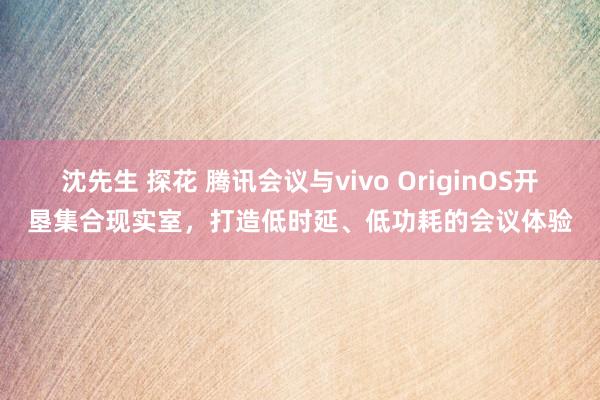 沈先生 探花 腾讯会议与vivo OriginOS开垦集合现实室，打造低时延、低功耗的会议体验