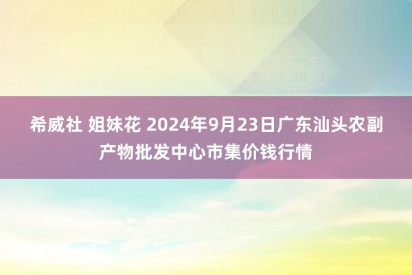 希威社 姐妹花 2024年9月23日广东汕头农副产物批发中心市集价钱行情