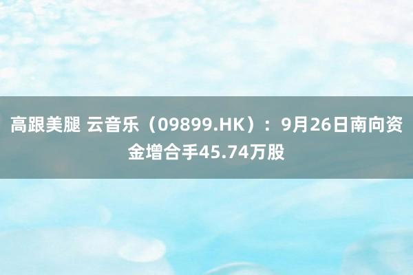 高跟美腿 云音乐（09899.HK）：9月26日南向资金增合手45.74万股