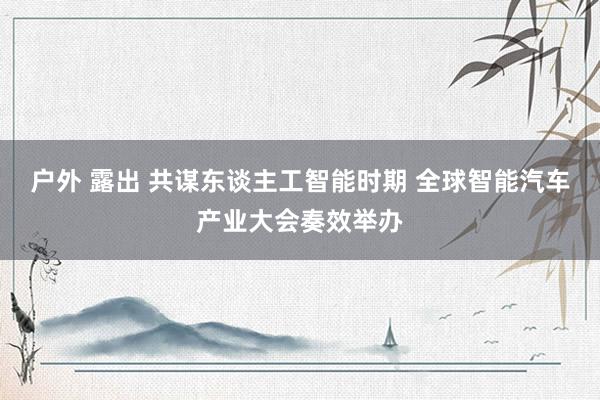 户外 露出 共谋东谈主工智能时期 全球智能汽车产业大会奏效举办