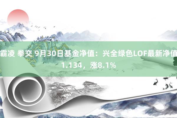 霸凌 拳交 9月30日基金净值：兴全绿色LOF最新净值1.134，涨8.1%