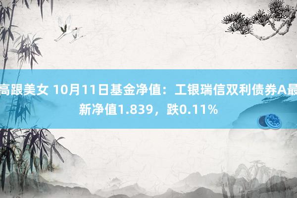 高跟美女 10月11日基金净值：工银瑞信双利债券A最新净值1.839，跌0.11%