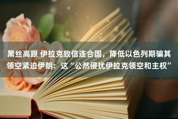 黑丝高跟 伊拉克致信连合国，降低以色列期骗其领空紧迫伊朗：这“公然侵扰伊拉克领空和主权”