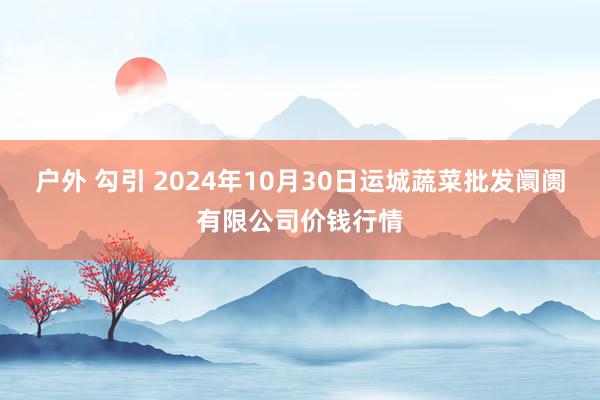 户外 勾引 2024年10月30日运城蔬菜批发阛阓有限公司价钱行情