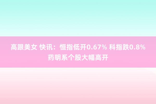 高跟美女 快讯：恒指低开0.67% 科指跌0.8%药明系个股大幅高开