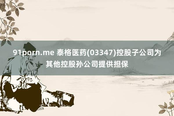 91porn.me 泰格医药(03347)控股子公司为其他控股孙公司提供担保