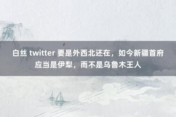 白丝 twitter 要是外西北还在，如今新疆首府应当是伊犁，而不是乌鲁木王人