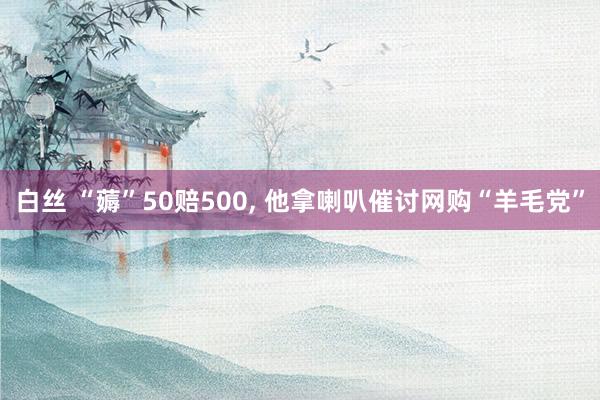 白丝 “薅”50赔500， 他拿喇叭催讨网购“羊毛党”