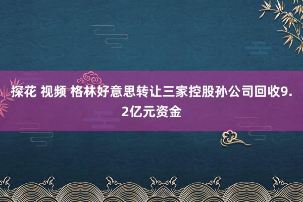 探花 视频 格林好意思转让三家控股孙公司回收9.2亿元资金