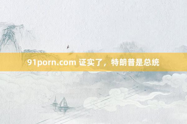 91porn.com 证实了，特朗普是总统