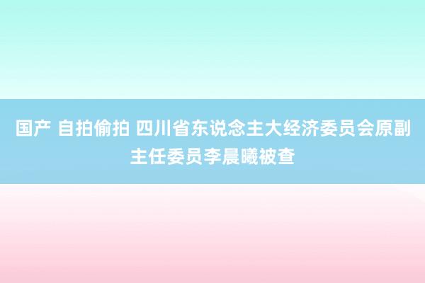 国产 自拍偷拍 四川省东说念主大经济委员会原副主任委员李晨曦被查