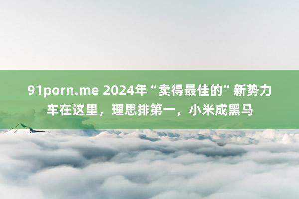 91porn.me 2024年“卖得最佳的”新势力车在这里，理思排第一，小米成黑马