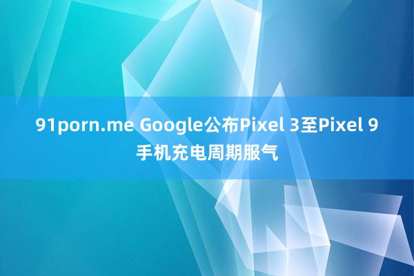 91porn.me Google公布Pixel 3至Pixel 9手机充电周期服气