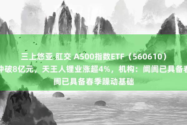 三上悠亚 肛交 A500指数ETF（560610）午后成交额冲破8亿元，天王人锂业涨超4%，机构：阛阓已具备春季躁动基础